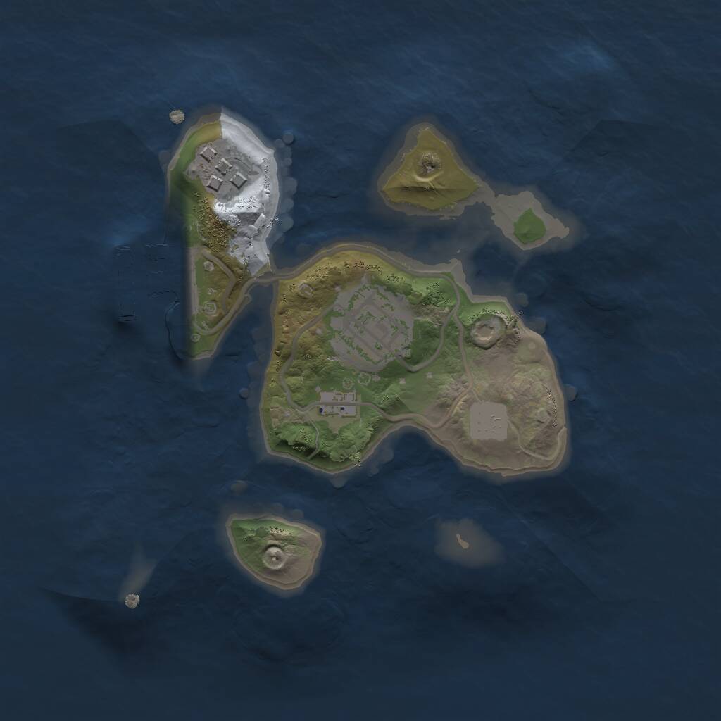 Rust Map: Procedural Map, Size: 2000, Seed: 2000, 4 Monuments