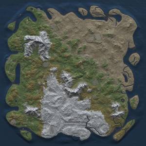 Rust Map: Procedural Map, Size: 6000, Seed: 1085731586, 19 Monuments