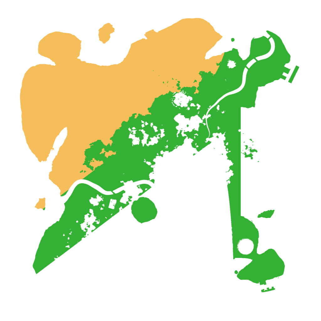 Biome Rust Map: Procedural Map, Size: 3550, Seed: 611425