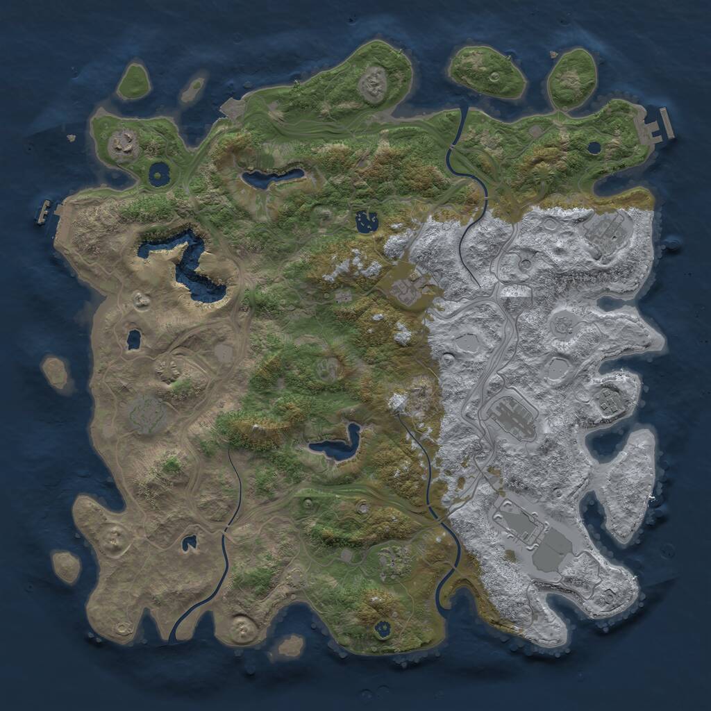 Rust Map: Procedural Map, Size: 4500, Seed: 2567538, 15 Monuments
