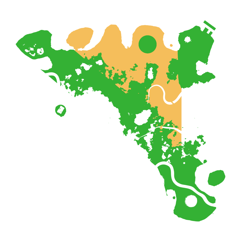 Biome Rust Map: Procedural Map, Size: 3550, Seed: 15258