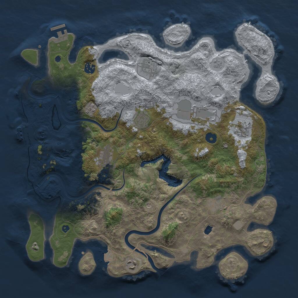 Rust Map: Procedural Map, Size: 4000, Seed: 404209, 15 Monuments