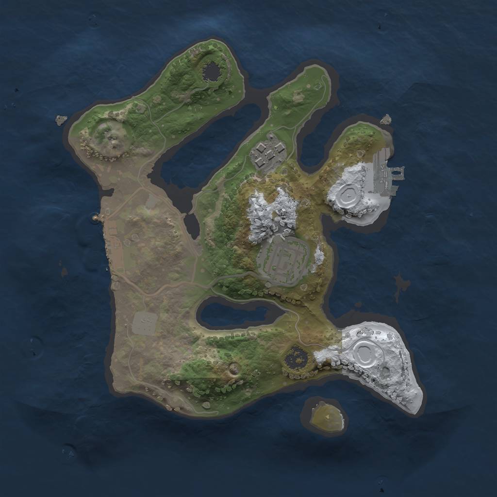 Rust Map: Procedural Map, Size: 2250, Seed: 1808450940, 9 Monuments