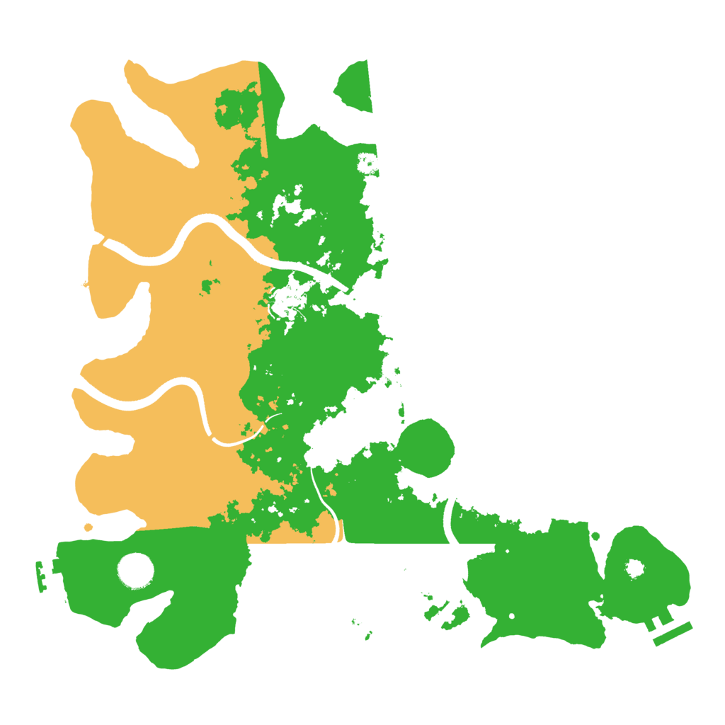 Biome Rust Map: Procedural Map, Size: 3550, Seed: 520451