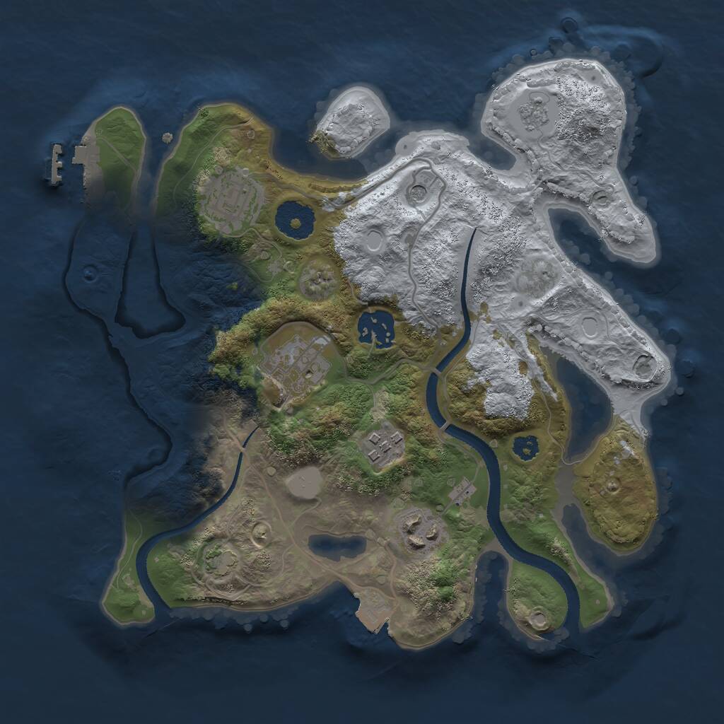 Rust Map: Procedural Map, Size: 2800, Seed: 333, 10 Monuments