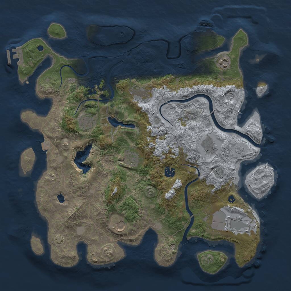 Rust Map: Procedural Map, Size: 4000, Seed: 579871519, 15 Monuments