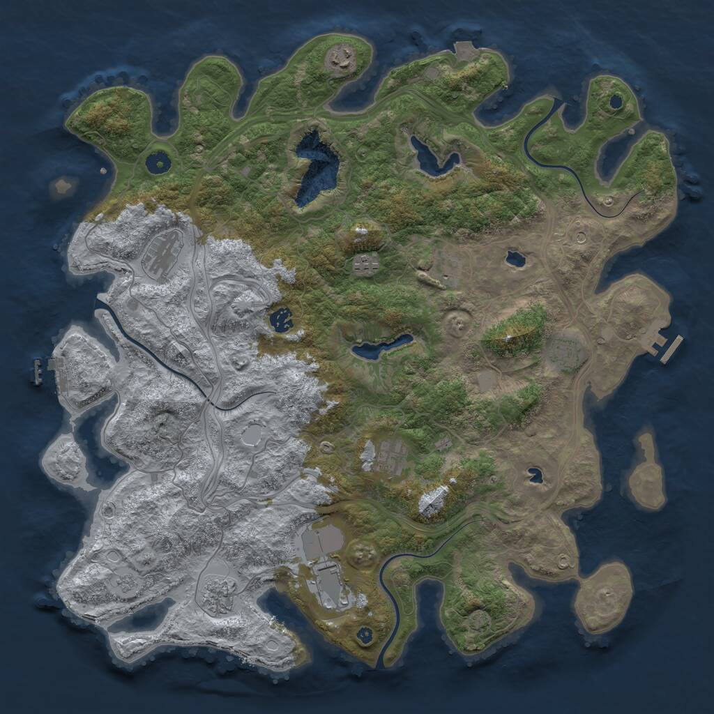 Rust Map: Procedural Map, Size: 4500, Seed: 1903457979, 15 Monuments