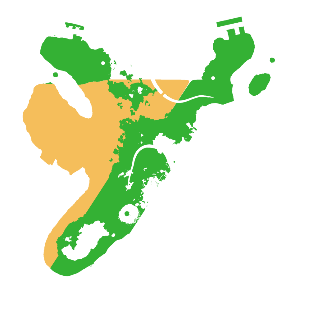 Biome Rust Map: Procedural Map, Size: 2500, Seed: 64353535