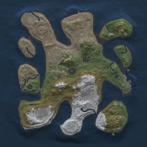 Thumbnail Rust Map: Procedural Map, Size: 3000, Seed: 1000000, 13 Monuments