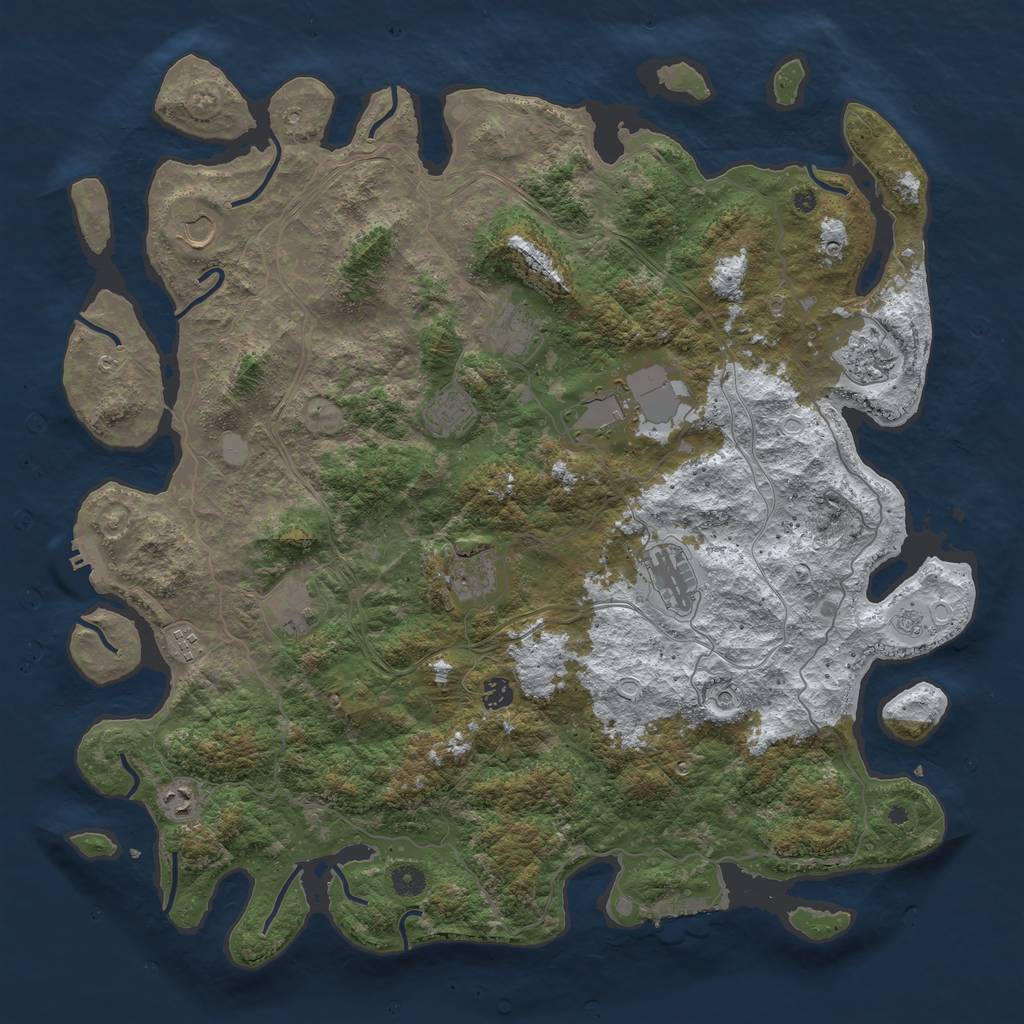 Rust Map: Procedural Map, Size: 4700, Seed: 1420, 20 Monuments
