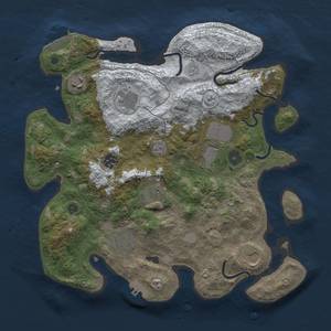Thumbnail Rust Map: Procedural Map, Size: 3500, Seed: 1612614764, 17 Monuments