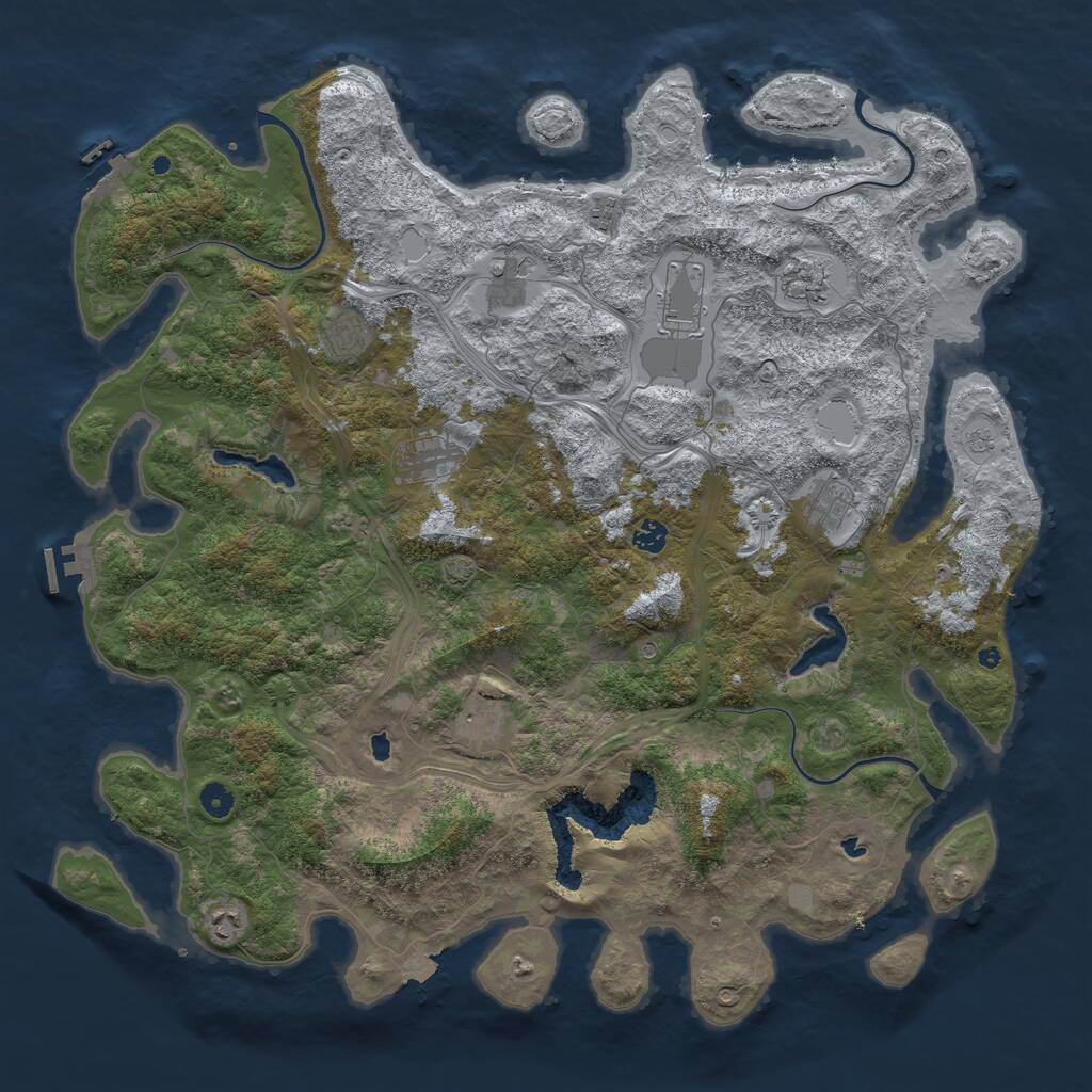 Rust Map: Procedural Map, Size: 4890, Seed: 778094, 16 Monuments
