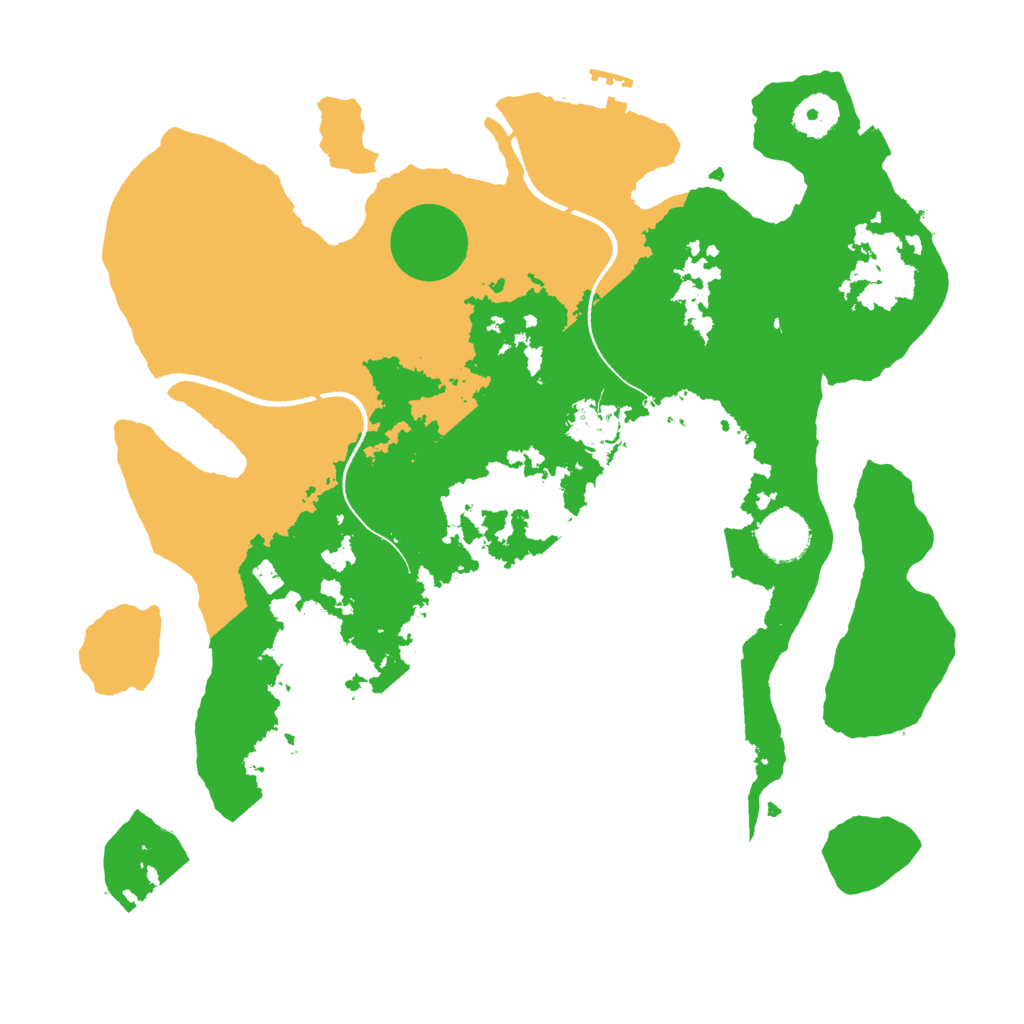 Biome Rust Map: Procedural Map, Size: 3500, Seed: 3957332