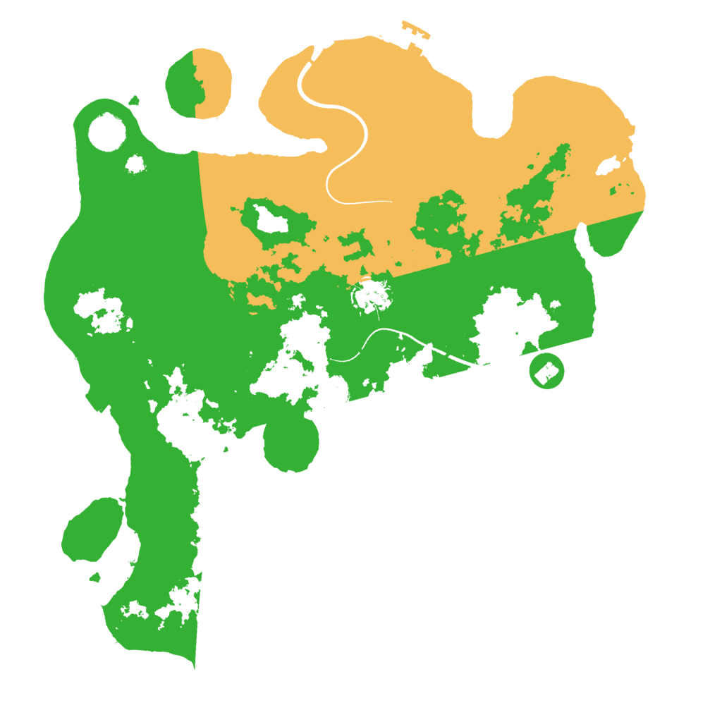 Biome Rust Map: Procedural Map, Size: 3500, Seed: 341229