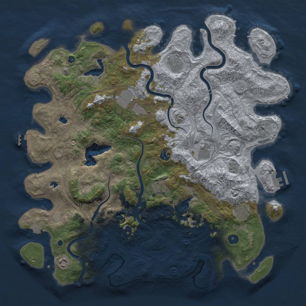 Rust Map: Procedural Map, Size: 4500, Seed: 2031119, 14 Monuments