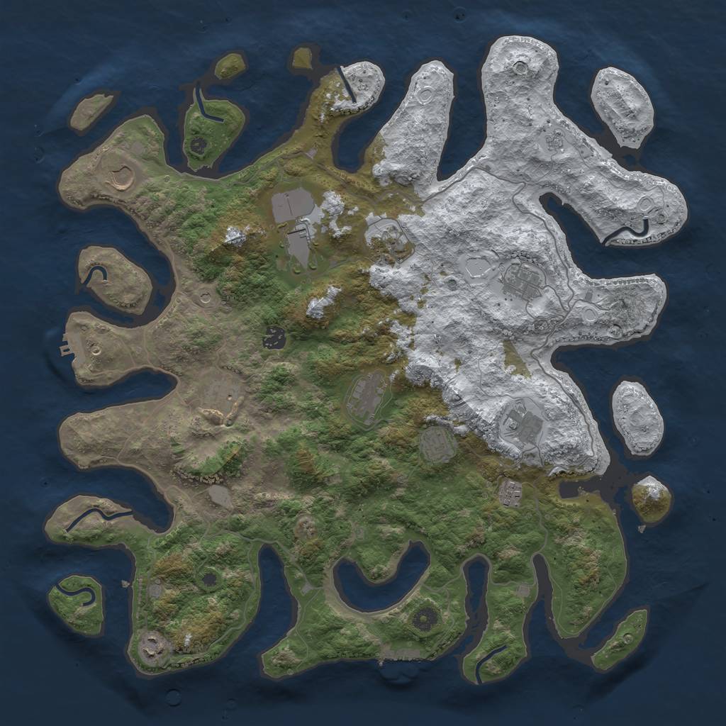 Rust Map: Procedural Map, Size: 4500, Seed: 2031119, 20 Monuments
