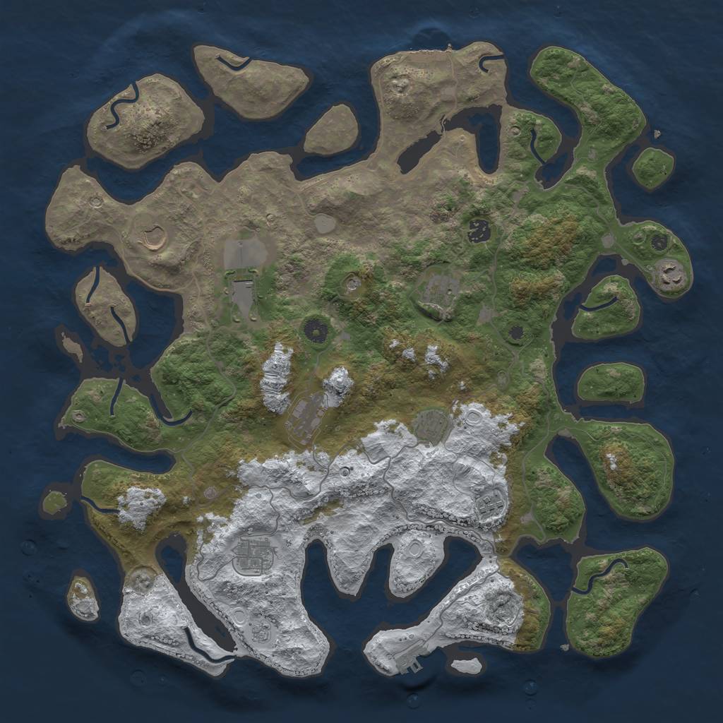 Rust Map: Procedural Map, Size: 4500, Seed: 2646023, 18 Monuments