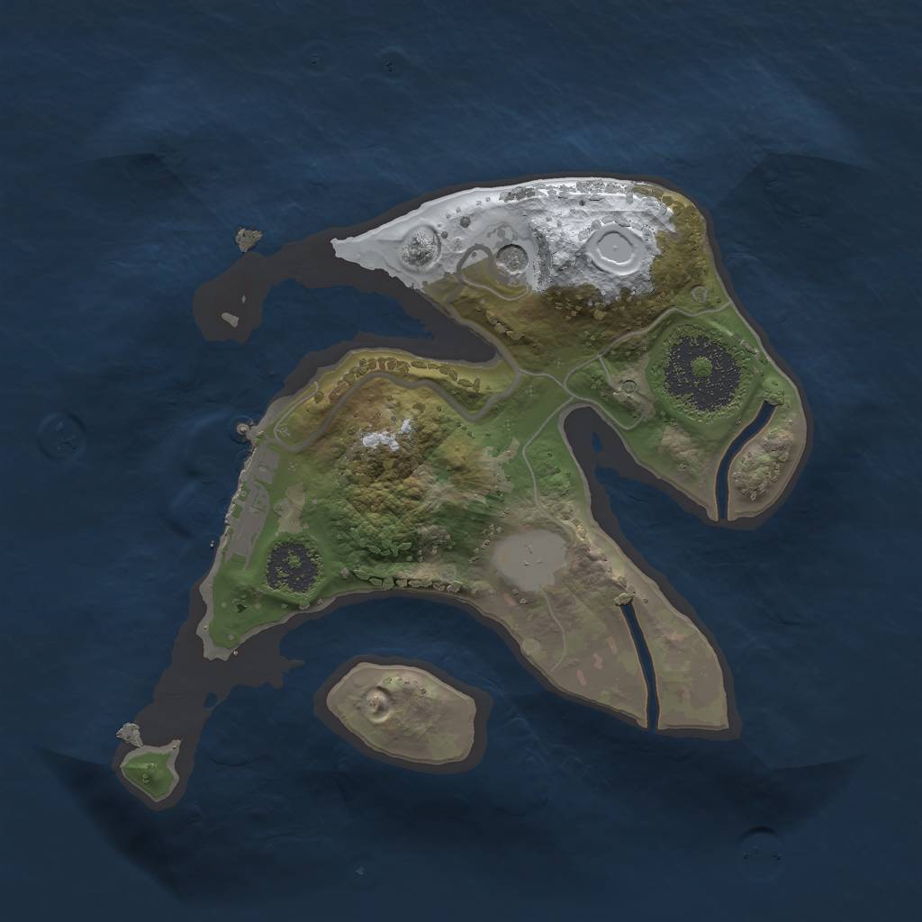 Rust Map: Procedural Map, Size: 1850, Seed: 126, 7 Monuments
