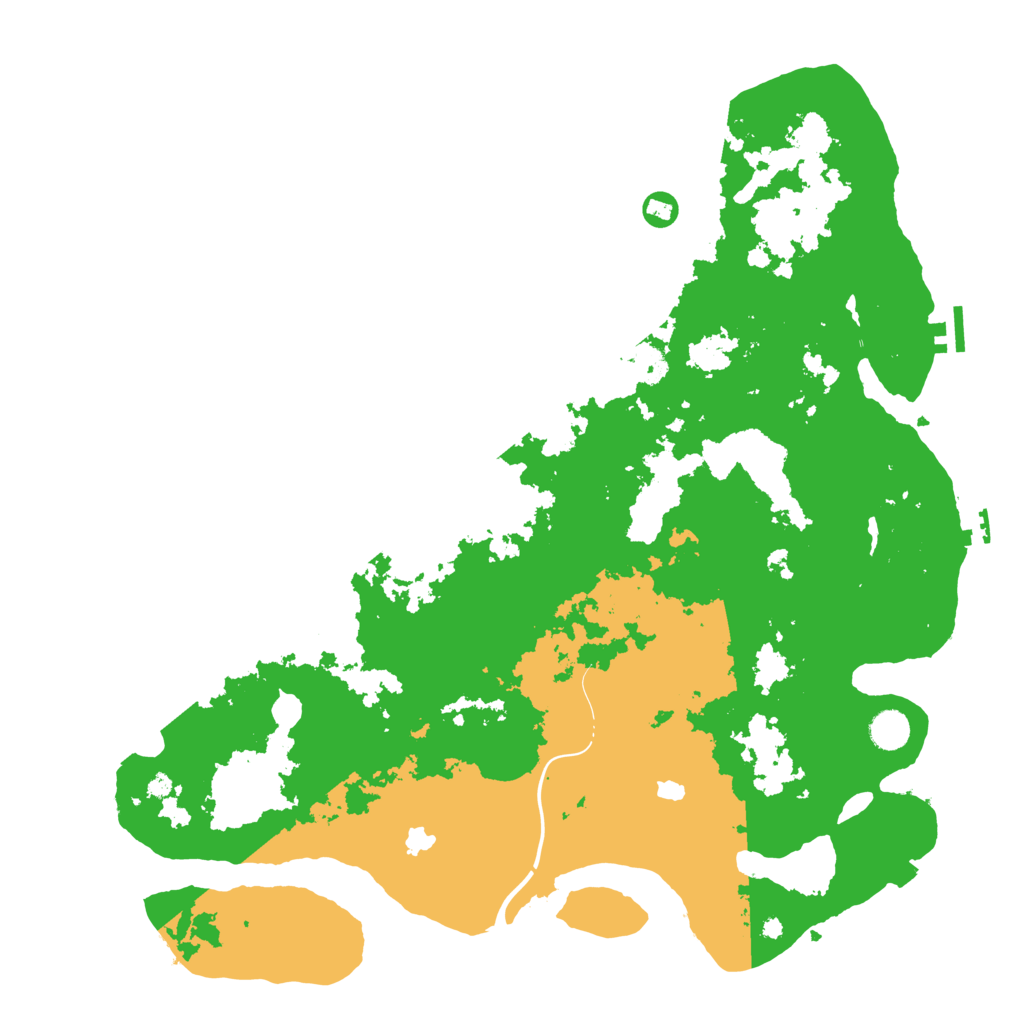 Biome Rust Map: Procedural Map, Size: 4500, Seed: 624105