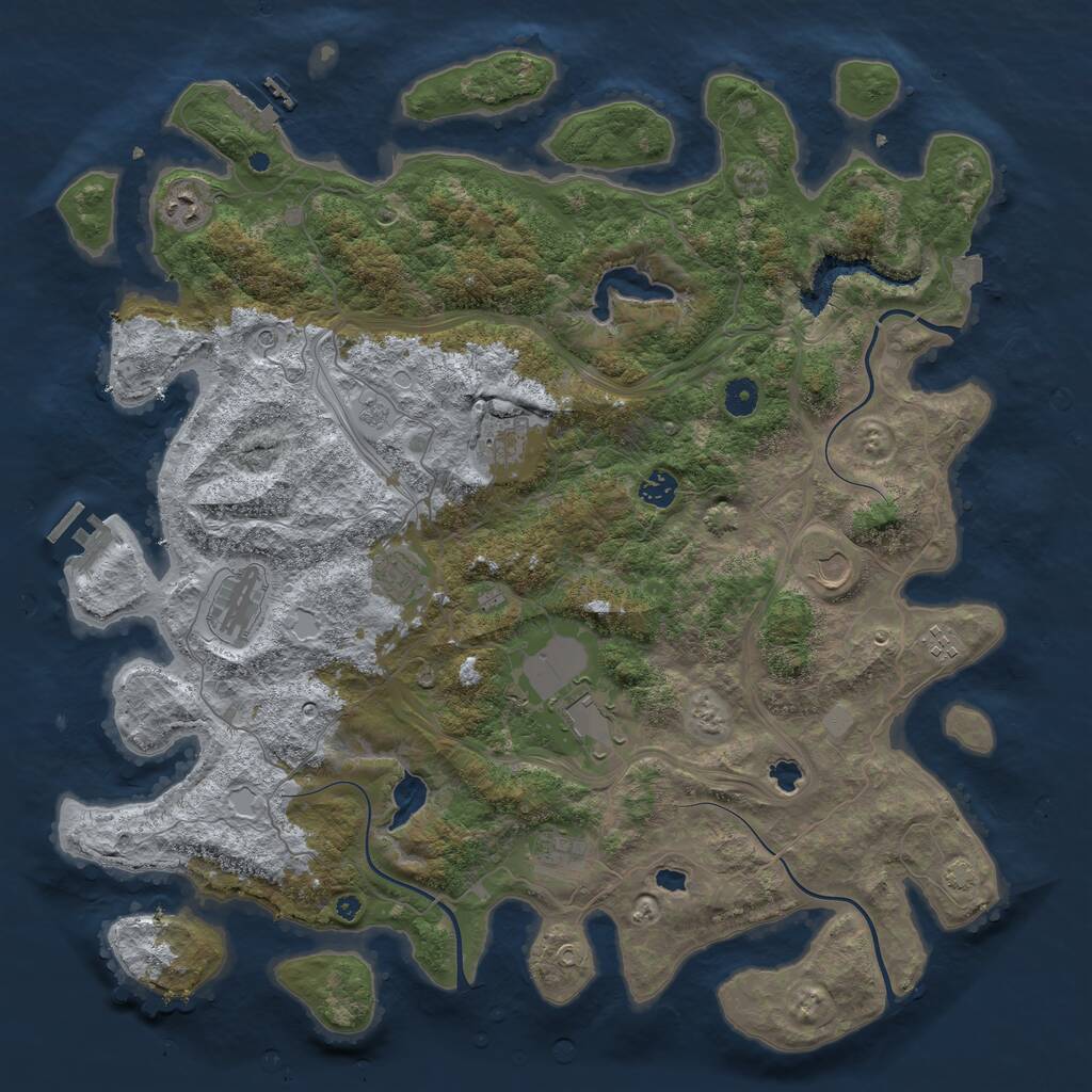 Rust Map: Procedural Map, Size: 4500, Seed: 1478159318, 15 Monuments