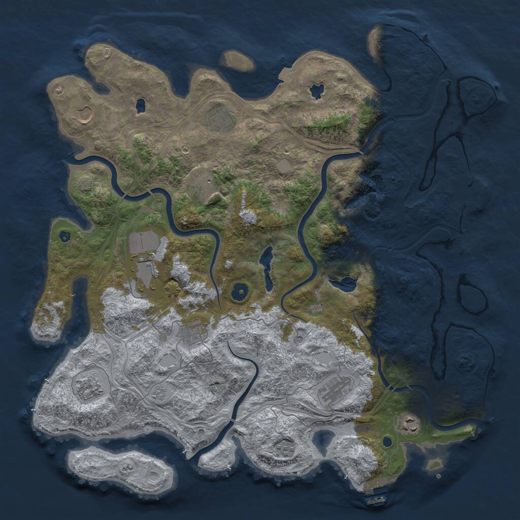 Rust Map: Procedural Map, Size: 4500, Seed: 5028963, 15 Monuments