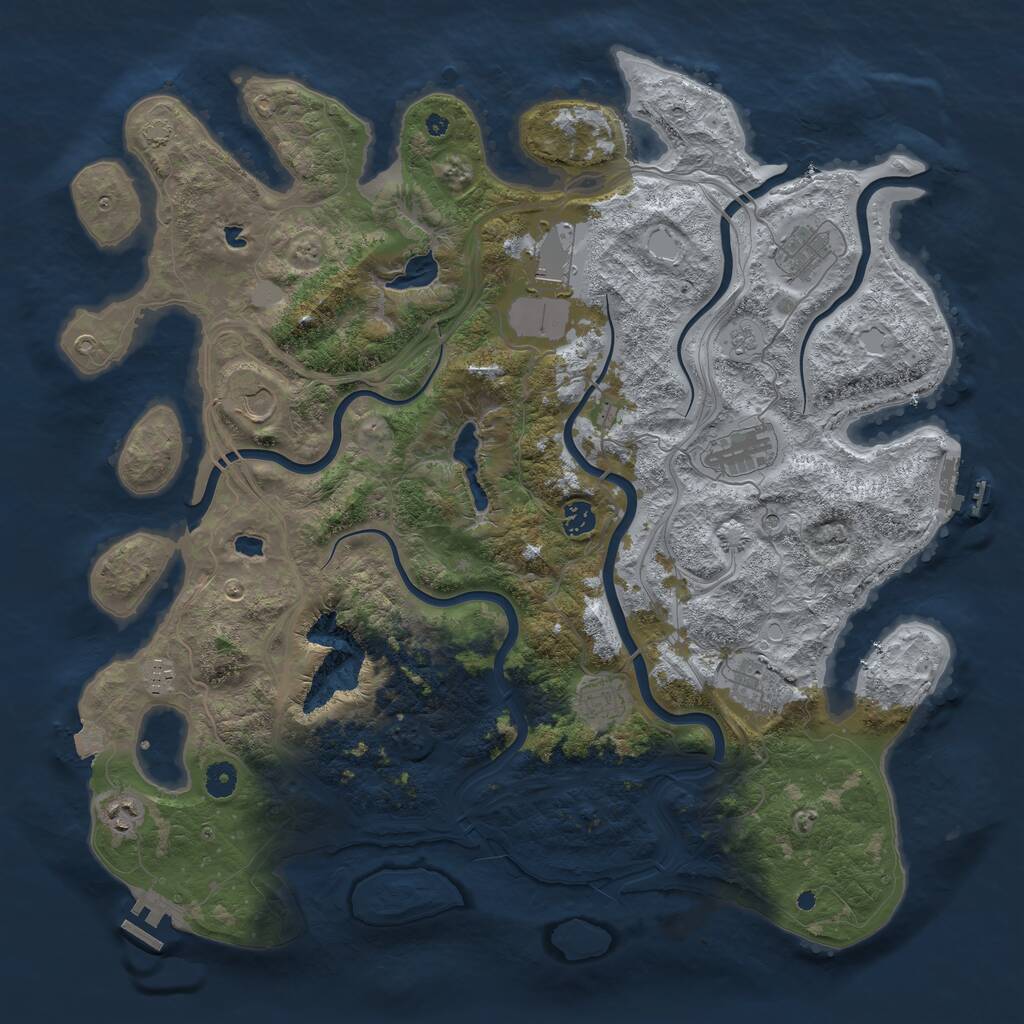 Rust Map: Procedural Map, Size: 4500, Seed: 1179097, 15 Monuments