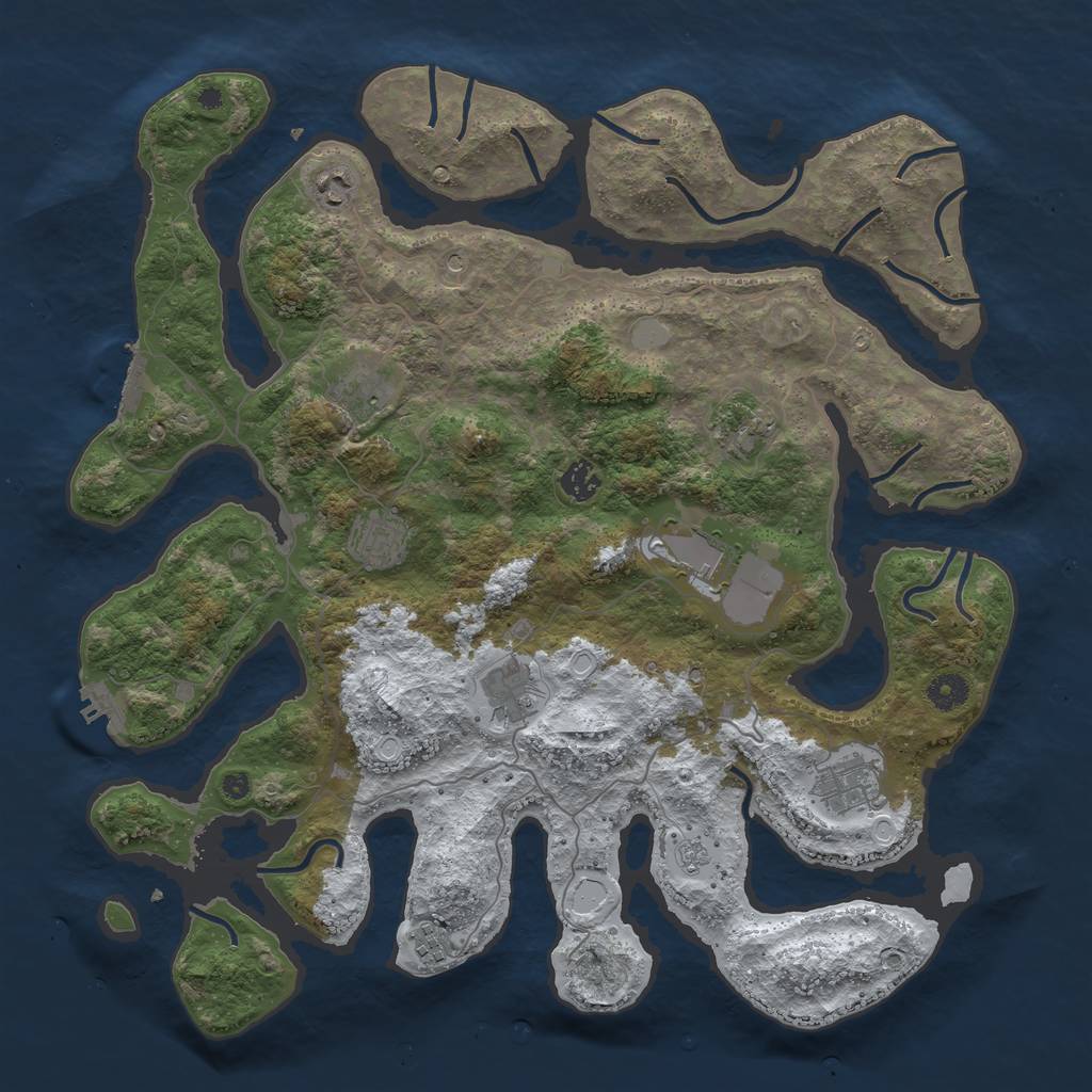 Rust Map: Procedural Map, Size: 4200, Seed: 22062021, 18 Monuments