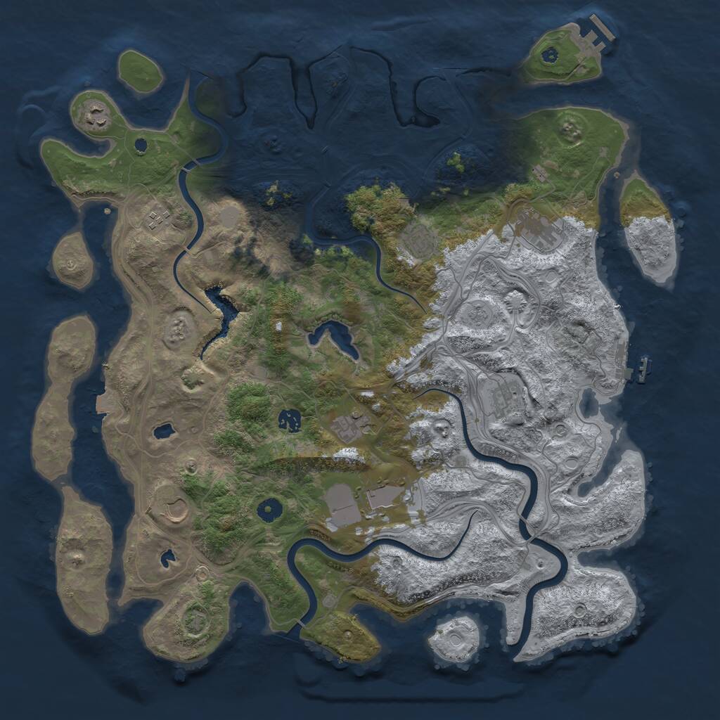 Rust Map: Procedural Map, Size: 4500, Seed: 6002198, 15 Monuments