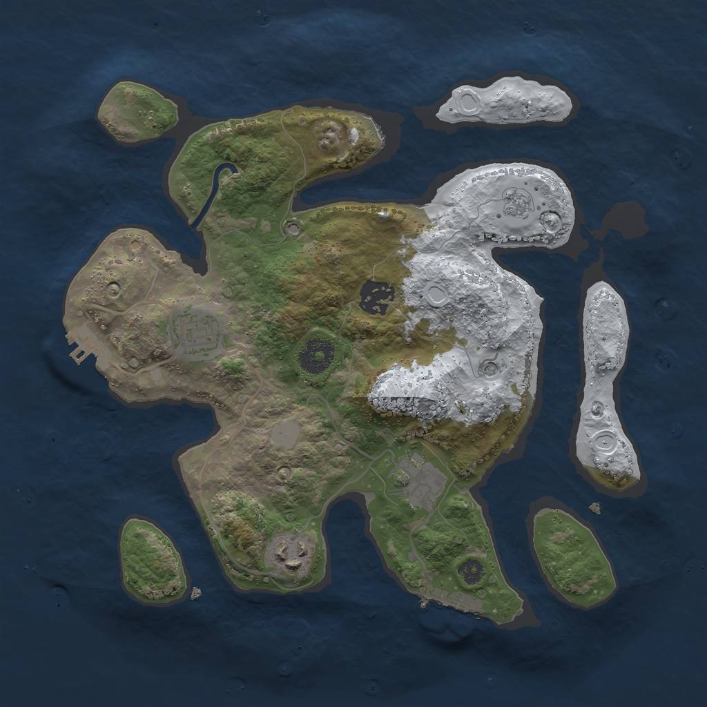 Rust Map: Procedural Map, Size: 3000, Seed: 29376, 13 Monuments