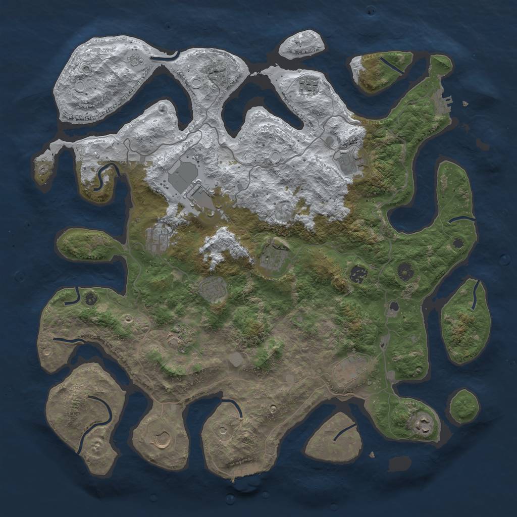Rust Map: Procedural Map, Size: 4500, Seed: 1169468, 20 Monuments