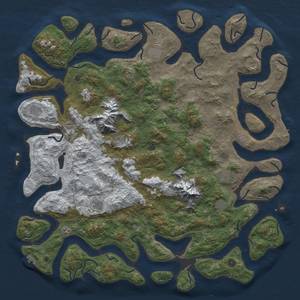 Thumbnail Rust Map: Procedural Map, Size: 6000, Seed: 1234576, 20 Monuments