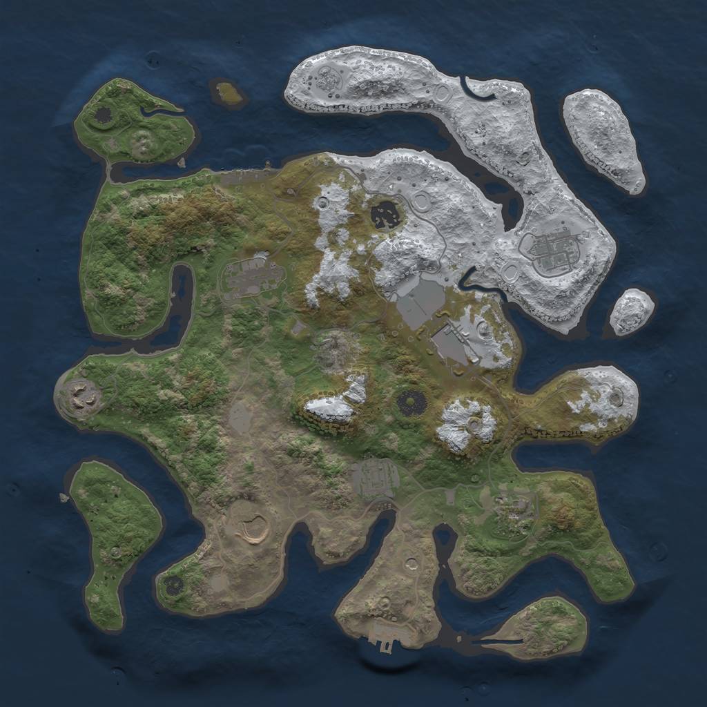 Rust Map: Procedural Map, Size: 3700, Seed: 367, 17 Monuments