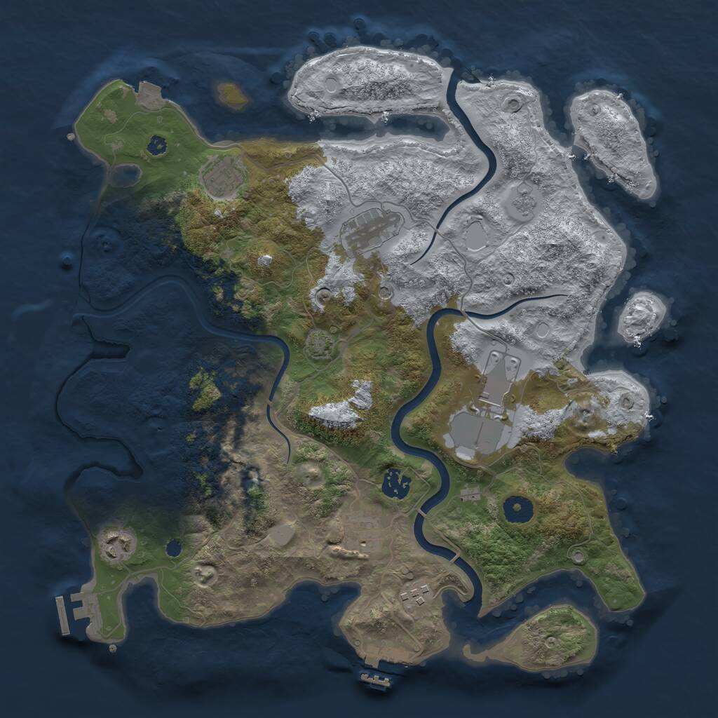 Rust Map: Procedural Map, Size: 3700, Seed: 367, 13 Monuments