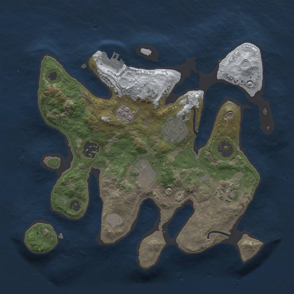 Rust Map: Procedural Map, Size: 2750, Seed: 1587104720, 11 Monuments
