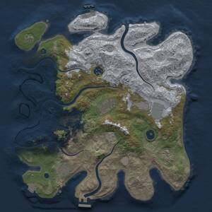 Thumbnail Rust Map: Procedural Map, Size: 3500, Seed: 5743161, 12 Monuments