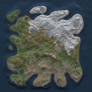 Thumbnail Rust Map: Procedural Map, Size: 3500, Seed: 5743161, 18 Monuments