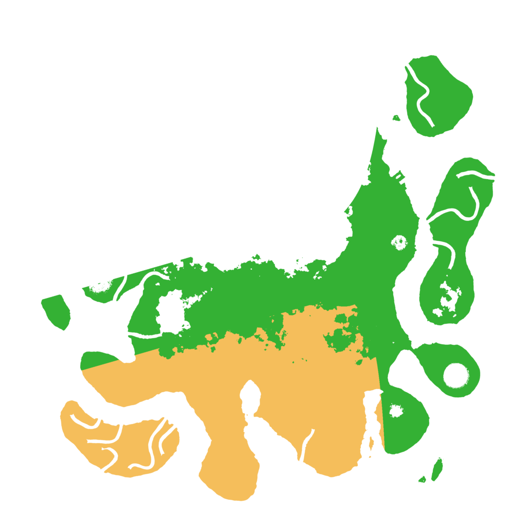 Biome Rust Map: Procedural Map, Size: 3700, Seed: 48986