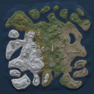 Thumbnail Rust Map: Procedural Map, Size: 4500, Seed: 95, 20 Monuments