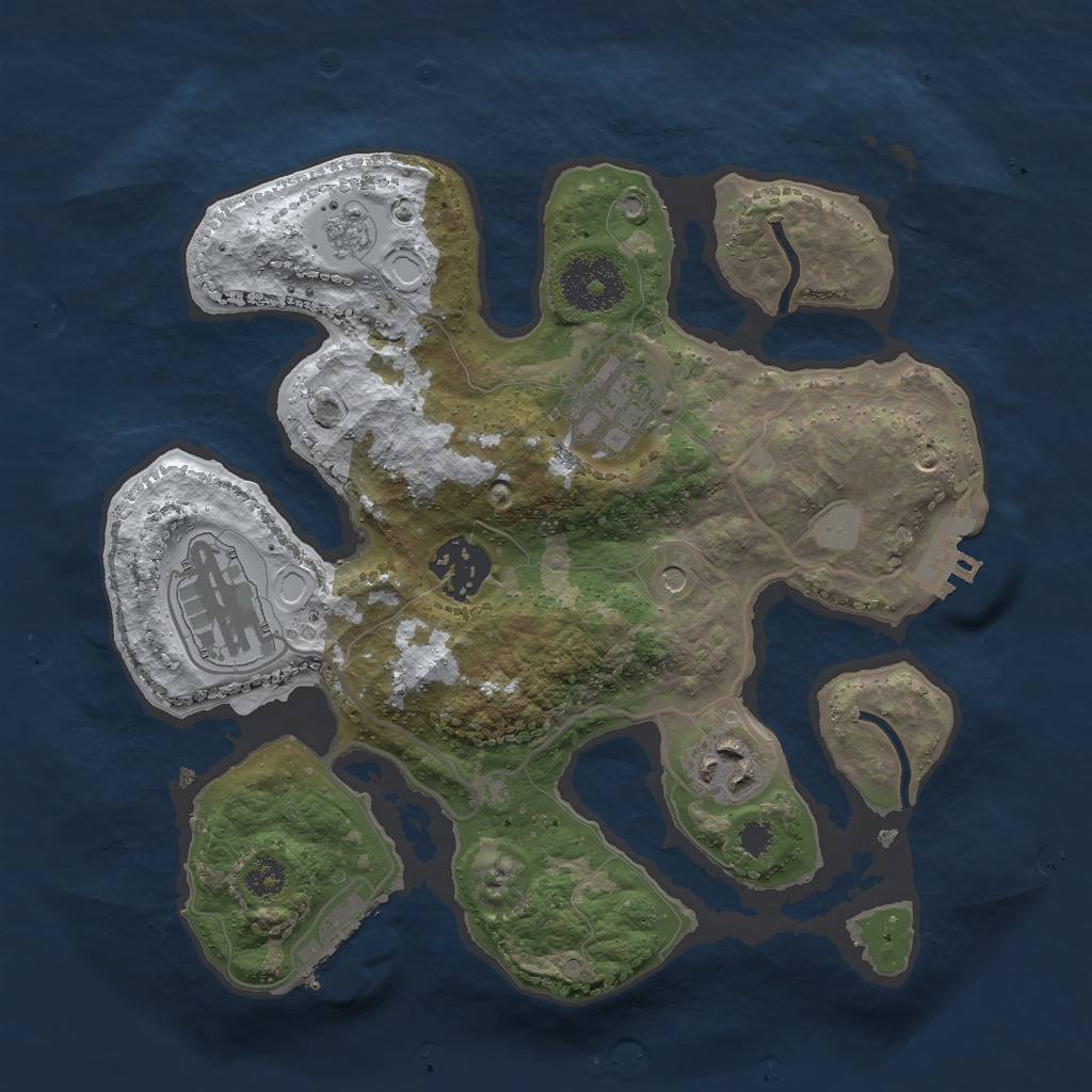 Rust Map: Procedural Map, Size: 2750, Seed: 286846156, 13 Monuments