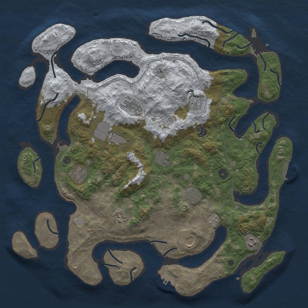 Rust Map: Procedural Map, Size: 4500, Seed: 1905372, 20 Monuments