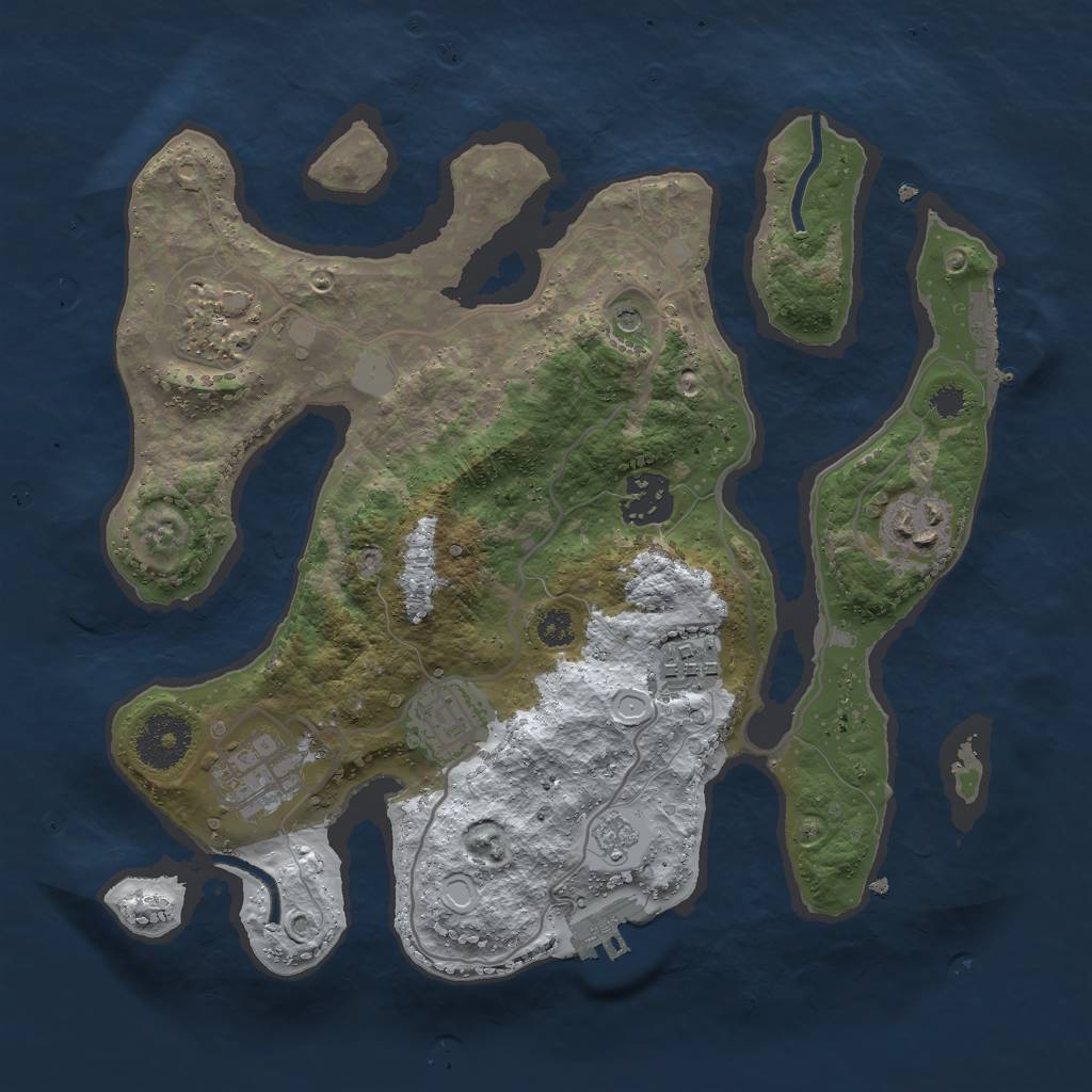 Rust Map: Procedural Map, Size: 3000, Seed: 103517429, 15 Monuments