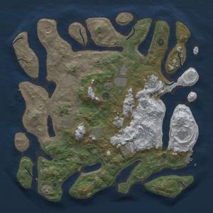 Thumbnail Rust Map: Procedural Map, Size: 4500, Seed: 1700966, 20 Monuments