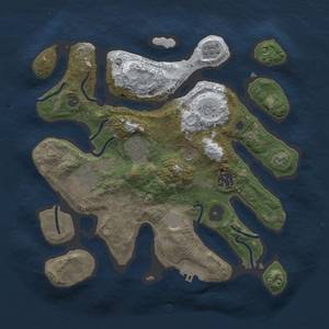 Thumbnail Rust Map: Procedural Map, Size: 3000, Seed: 745, 12 Monuments