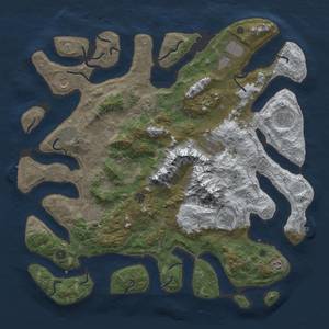 Thumbnail Rust Map: Procedural Map, Size: 5000, Seed: 25, 20 Monuments