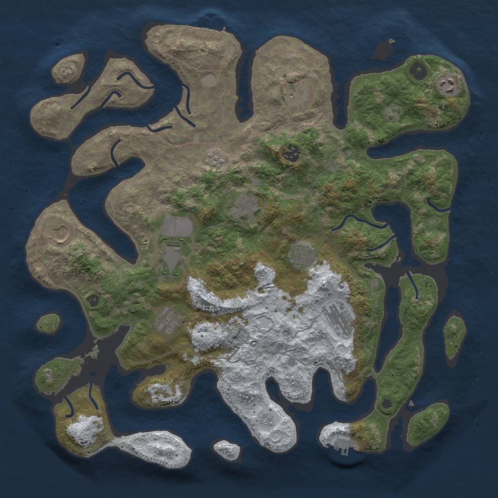 Rust Map: Procedural Map, Size: 4300, Seed: 12362362, 19 Monuments