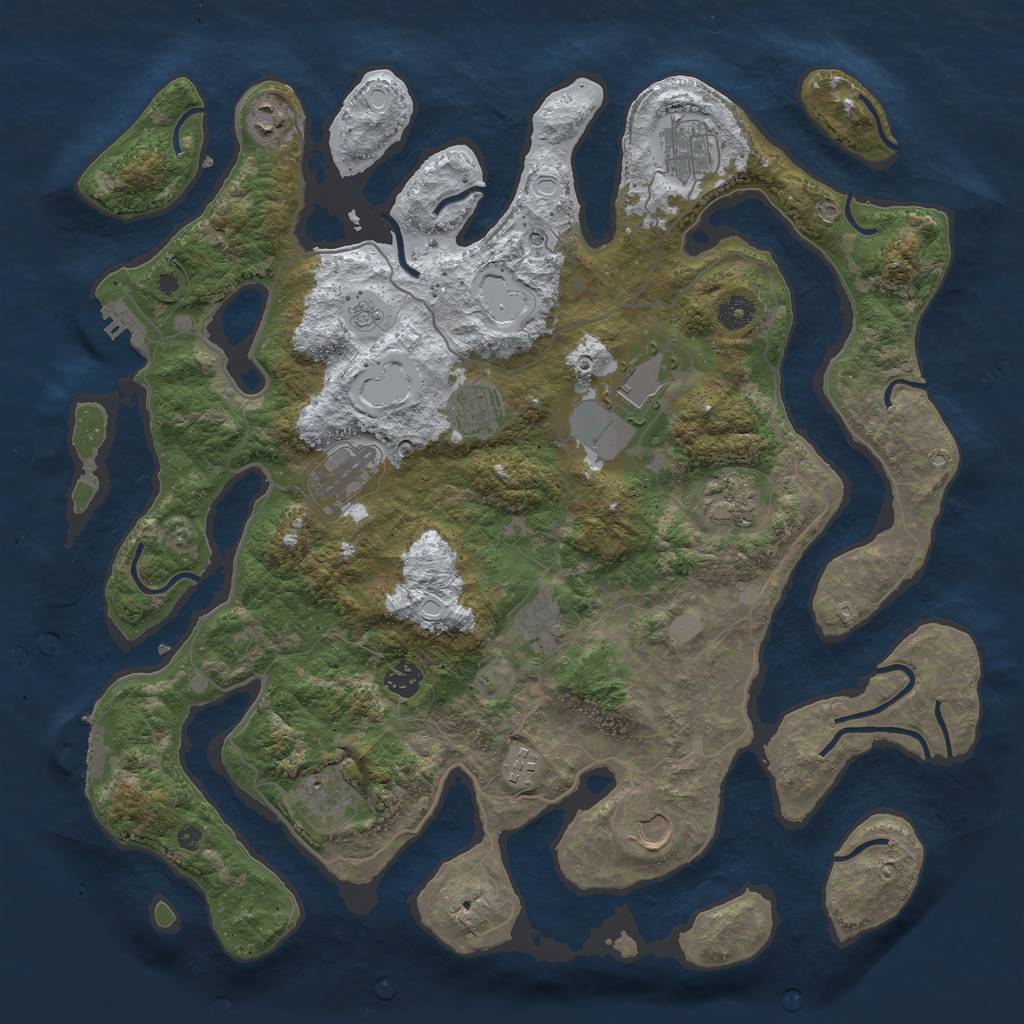 Rust Map: Procedural Map, Size: 4250, Seed: 1446999967, 20 Monuments