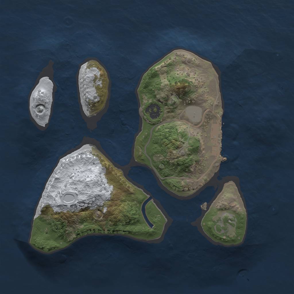 Rust Map: Procedural Map, Size: 2000, Seed: 65290331, 6 Monuments