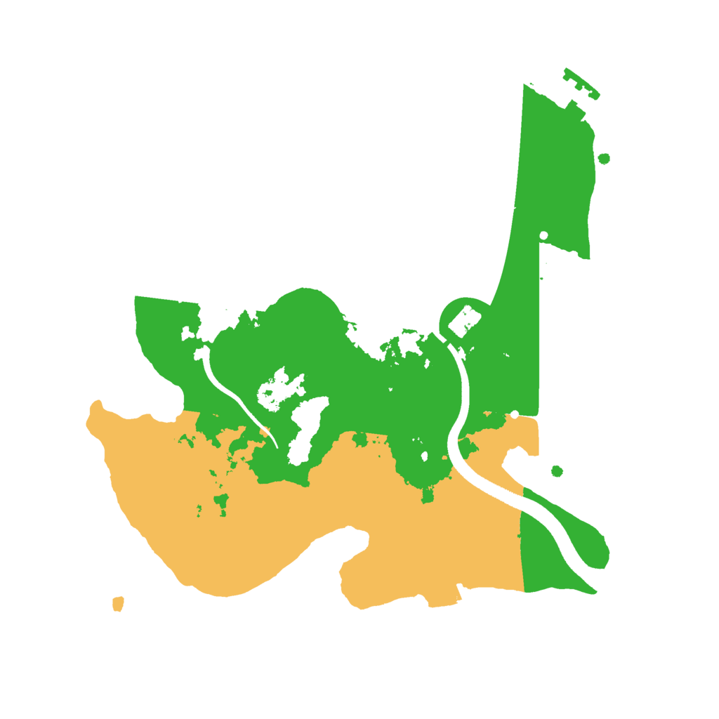 Biome Rust Map: Procedural Map, Size: 2500, Seed: 5998252