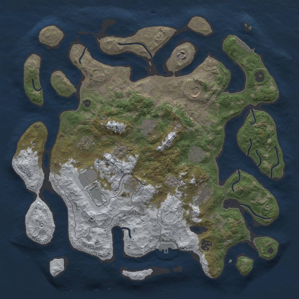 Rust Map: Procedural Map, Size: 4200, Seed: 8022022, 19 Monuments
