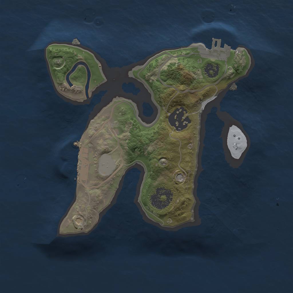 Rust Map: Procedural Map, Size: 2000, Seed: 4489582, 8 Monuments